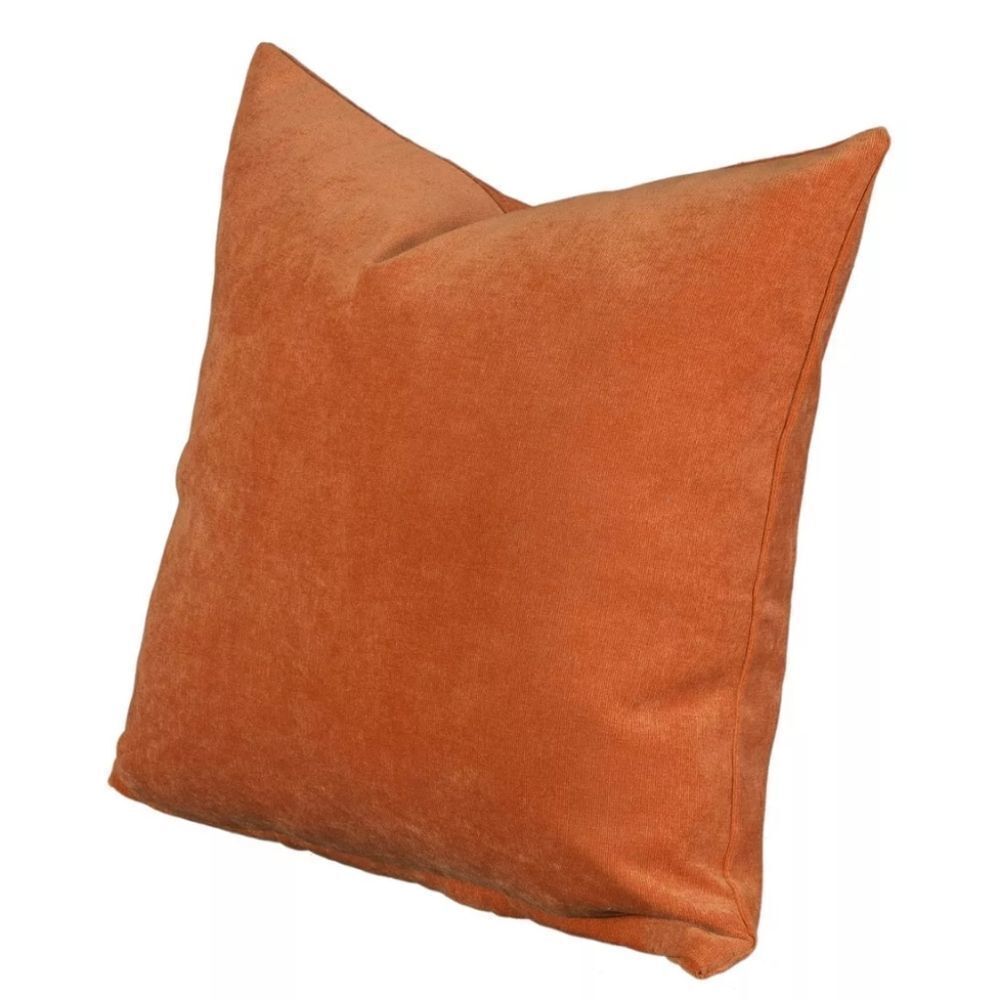 TELERIE VISCONTI VENETIAN VELVET ITALIAN LUXURY PILLOW 20x20 SHAM orange bronze